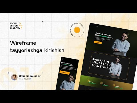 01 — Wireframe tayyorlashga kirishish