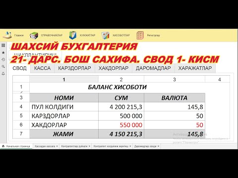 021  Шахсий бухгалтерия  Бош Сахифа  Свод 1  кисм