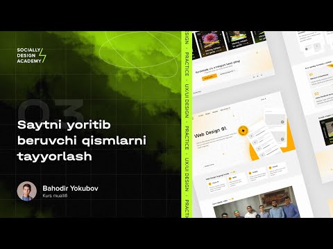 03 — Saytni yoritib beruvchi qismlarni tayyorlash