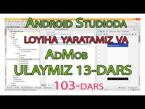 103-dars Loyihaga AdMob ulashni o`rganamiz 13-dars