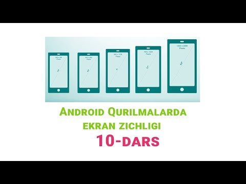 10 Android OSga dasturlar yaratish - Andoid Studioda Ekran Zichligi