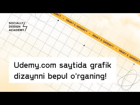 14 — Udemy.com saytida grafik dizaynni bepul o‘rganing!