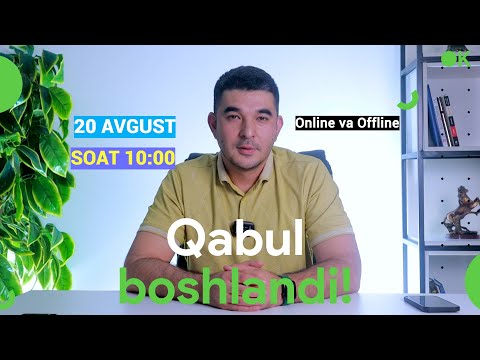 20 avgust 10:00 da ochiq dars bo‘lib o‘tadi. Buxgalteriya kurslari. Yangi gurux.