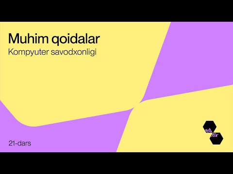 21-dars. Muhim qoidalar