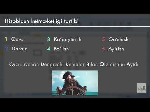 3 2  Hisoblash ketma ketligi tartibi