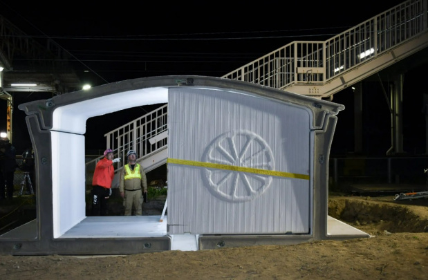 3D-printer yordamida bosilgan temiryo‘l stansiyasi olti soat ichida qurildi