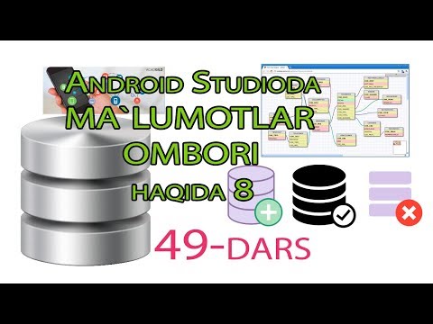 49   Andoid Studioda   Ma`lumotlar ombori 8 Kontakt dasturi loyihasi   Ro`yxatni chiqarish 3