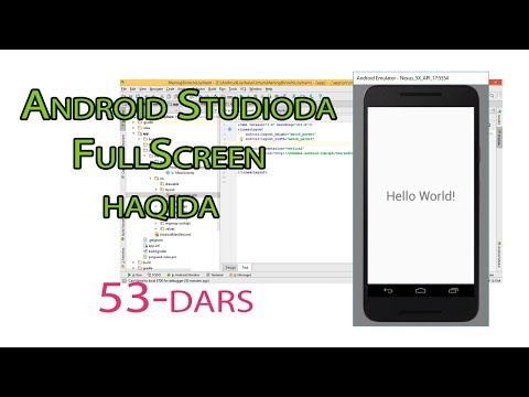 53 - Andoid Studioda FullScreen chiqarish