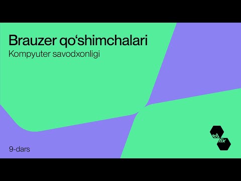 9- dars. Brauzer qo'shimchalari