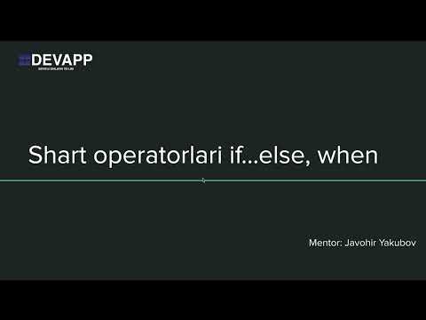 9  Shart operatorlari