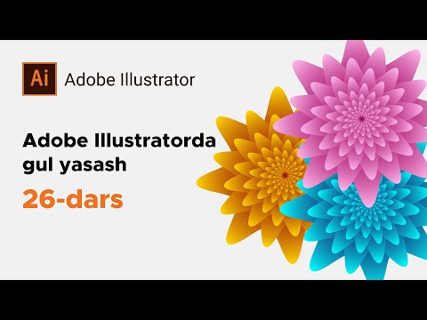 #26 Adobe illustratorda gul yasash.