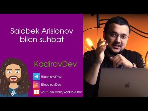 Amerikada dasturchi bo'lib ishlayotgan Saidbek Arislonov bilan suhbat