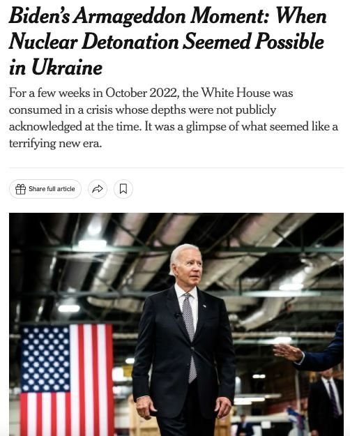 AQSh Rossiyaning Ukrainaga yadroviy hujumiga javoban yadroviy bo‘lmagan, ammo o‘ta kuchli zarba bilan javob berishi mumkin
