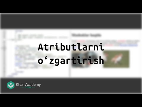 Atributlarni o‘zgartirish