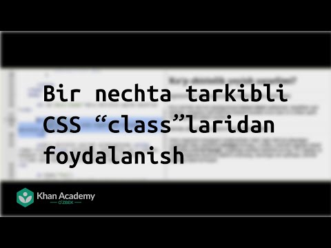 Bir nechta tarkibli CSS “class”laridan foydalanish