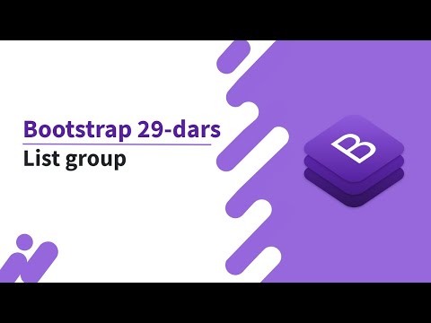 Bootstrap 29-dars. List group