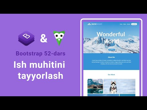 Bootstrap 52-dars.  Ish muhitini tayyorlash