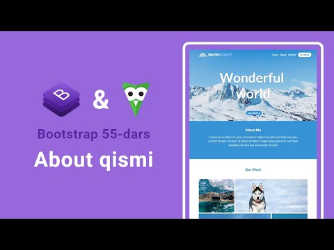 Bootstrap 55-dars.  About qismi