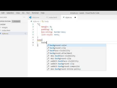CSS 1-maket.  Kerakli fayl va papkalarni tayyorlab olish