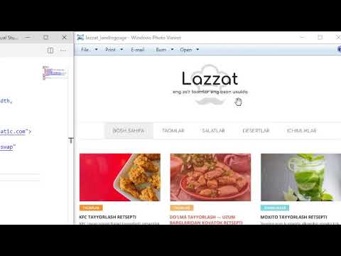 CSS 1-maket. Saytning  header qismini yasash