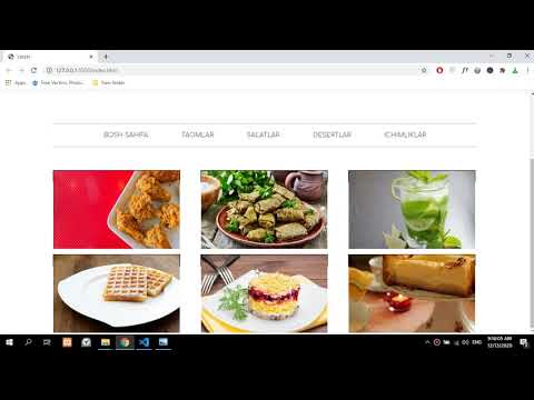 CSS 1-maket. Saytning retseptlar bo'limini yasash