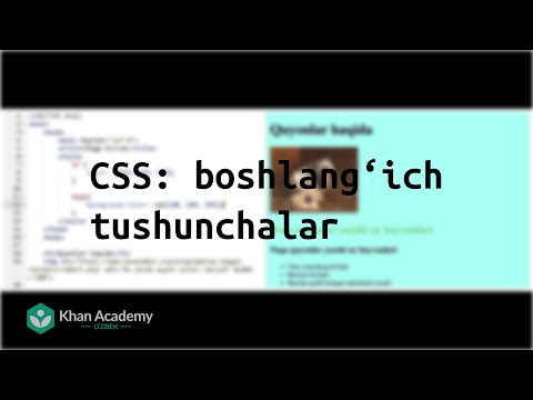 CSS: boshlang‘ich tushunchalar