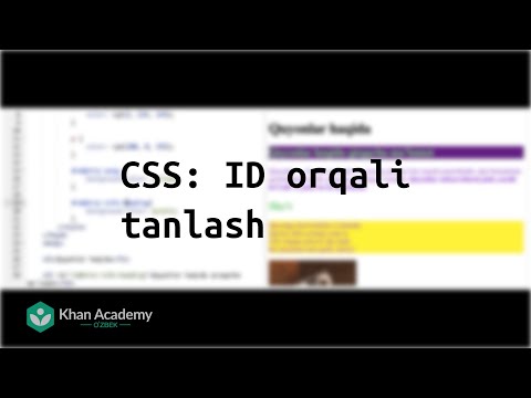 CSS: ID orqali tanlash