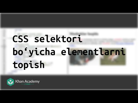CSS selektori bo‘yicha elementlarni topish