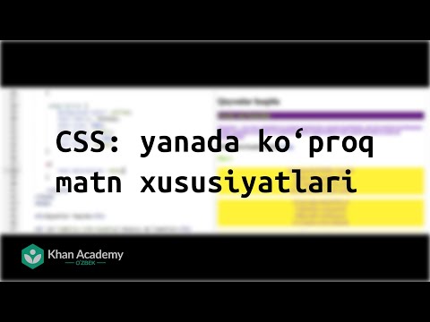 CSS: yanada koʻproq matn xususiyatlari