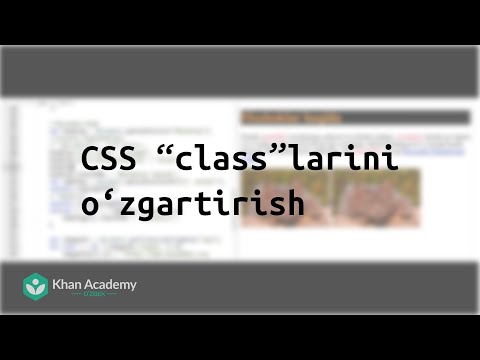 CSS “class”larini o‘zgartirish