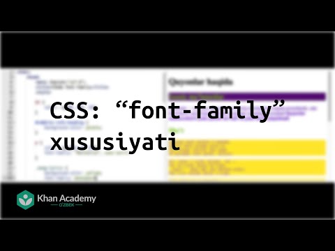CSS: “font-family” xususiyati