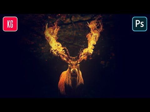 Deer Fire Effect in Photoshop by Kadirov