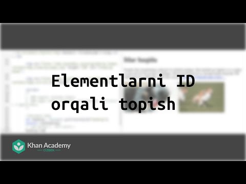 Elementlarni ID orqali topish