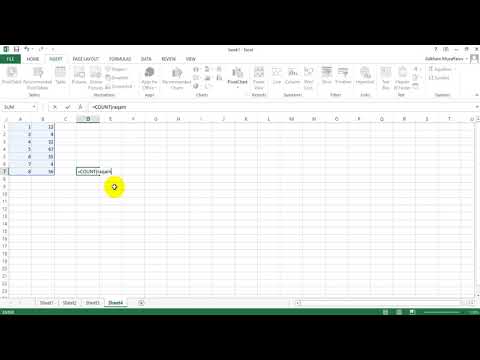 EXCEL 25-dars. Count funksiyasi