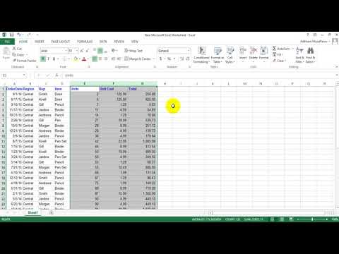 EXCEL 7-dars. Qator va satirlada ishlash