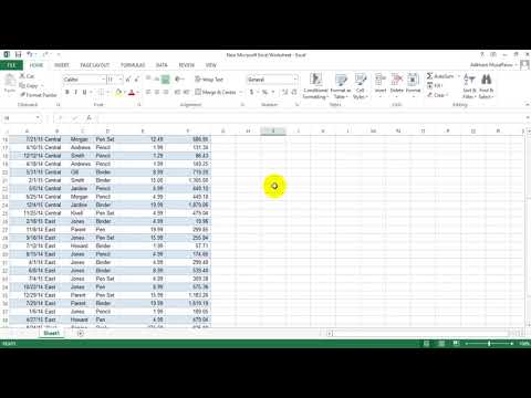 EXCEL 8-dars. Jadval bilan ishlash
