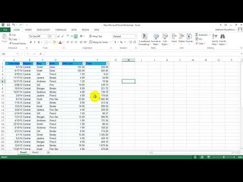 EXCEL 9-dars. Jadvalda ishlashning  davomi