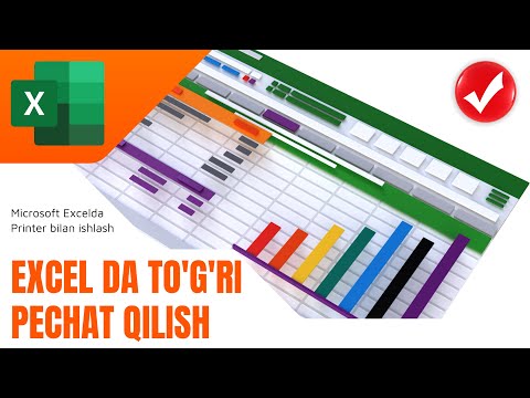 EXCEL DASTURIDA PRINTERDAN TO'G'RI PECHAT QILISH