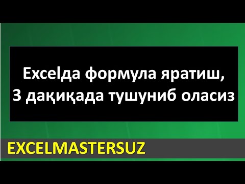 Excelda formula yaratish