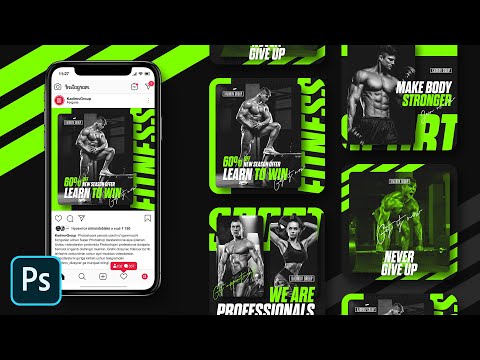Fitness Sport Club Social Media Design #6 in Photoshop