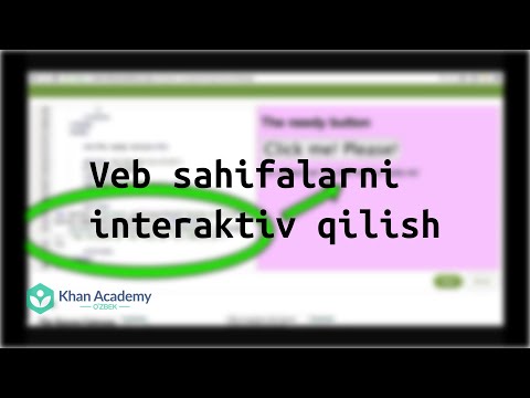 Foydalanuvchi harakatiga ko‘ra veb sahifalarni interaktiv qilish