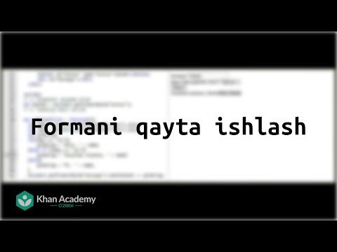 Foydalanuvchi tanloviga ko‘ra formani qayta ishlash