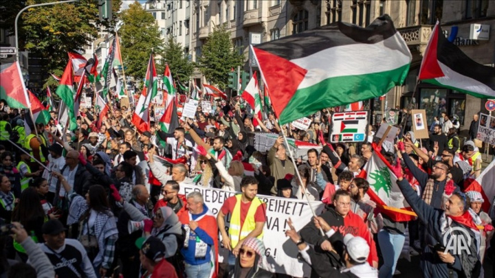 Germaniyada faollar Isroilga qurol yetkazib berishni to‘xtatishni talab qildi