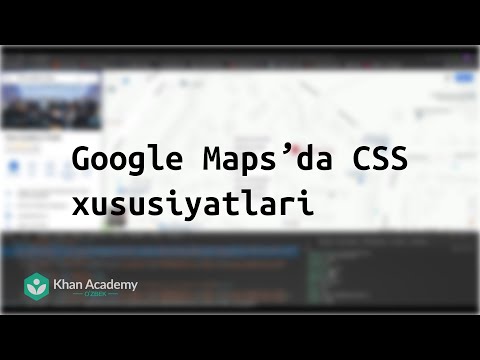 Google Mapsʼda CSS xususiyatlari