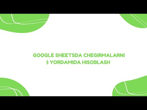 Google Sheetsda Chegirma narxlarni hisoblash