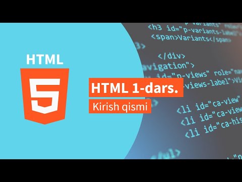 HTML 1-dars. Kirish qismi