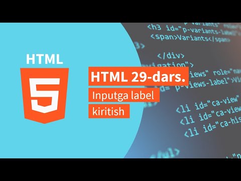 HTML 29-dars. Inputga label kiritish