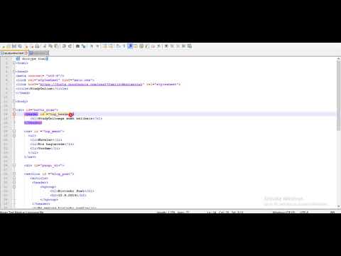 HTML 5 14 dars  Header va Menu qismlarga ishlov berish