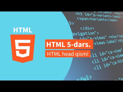 HTML 5-dars.HTML head qismi