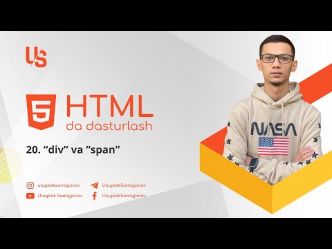 HTMLda dasturlash